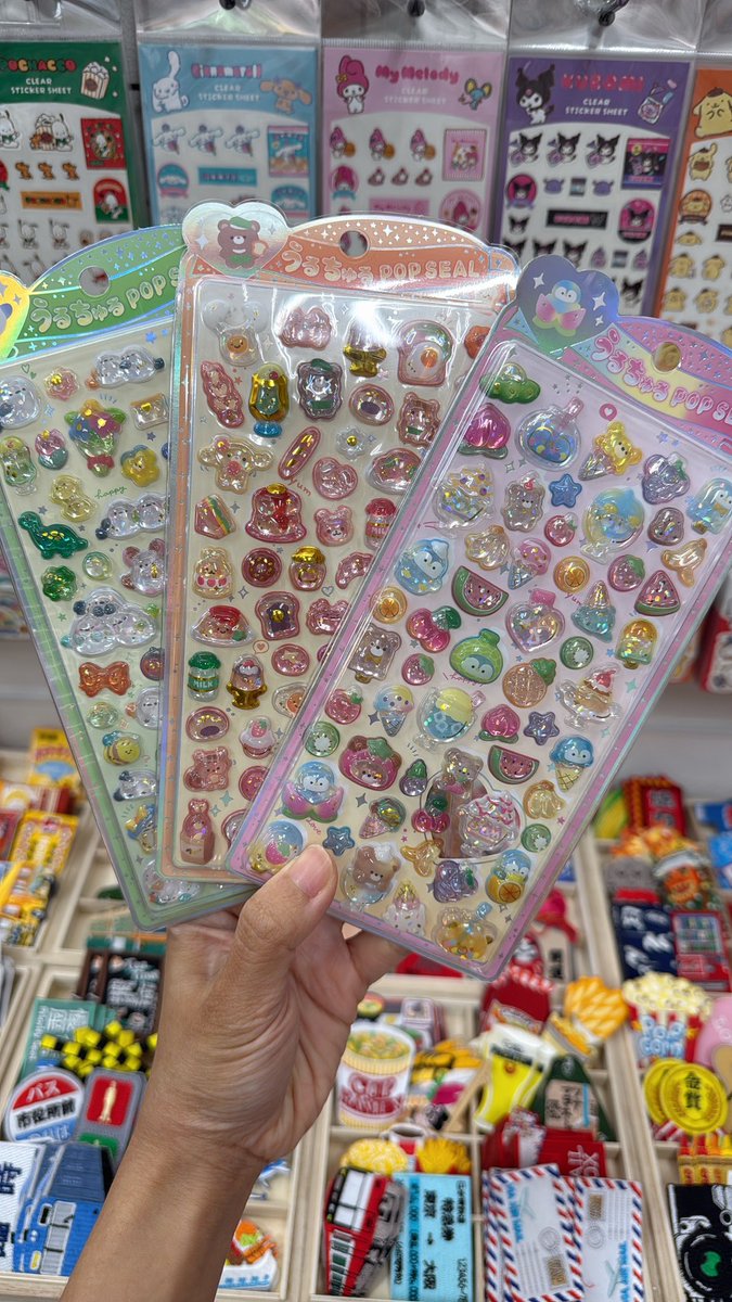 rainbowholic's tweet photo. 大人気のうるちゅるPOPシール、カプセルポップシール、ドロップジュエリーシールが入荷しました✨ うるっと透明感のあるデザインや、カプセル風のポップなモチーフ、ジュエリーみたいにきらめくシールたち♪ 

#うるちゅるPOPシール #カプセルポップシール #ドロップジュエリーシール https://t.co/a6eMpxtzSm