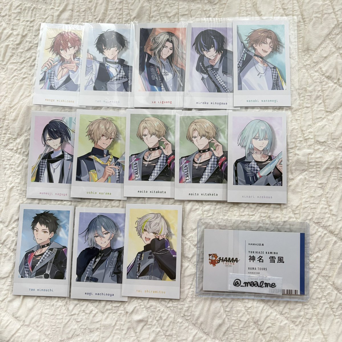 _maalme's tweet photo. 【交換】18TRIP エイトリ おもてなしライブ おもライ ブロマイド チェキ風カード 特典

譲：箔 礼光
　　N 夜鷹

求：同種 可不可 雪風

出先のためブロマイドのお写真は後ほど添付します
都内、埼玉手渡しor郵送（追跡有希望）
特典の交換はブロマイド含む方のみ
お気軽にお声掛けください https://t.co/SfAvw19h82