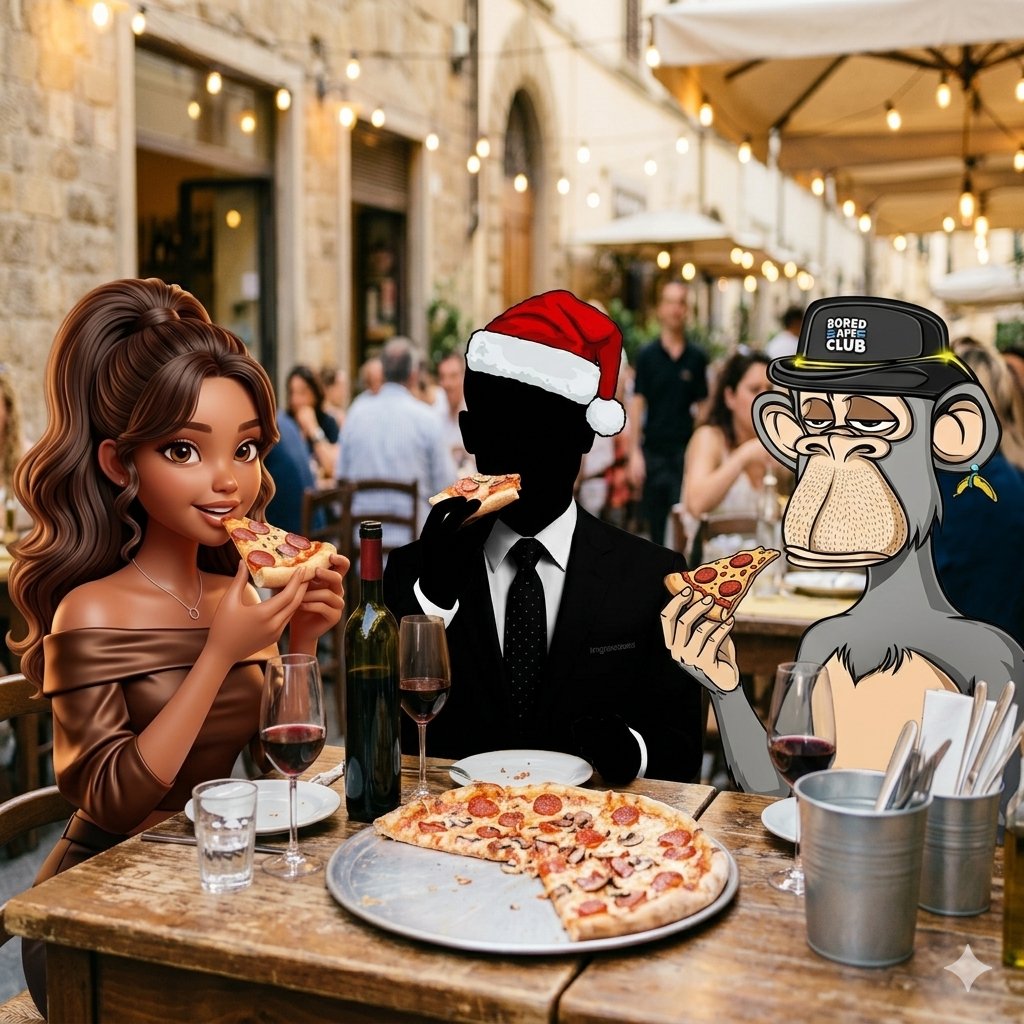 IMGREATNESS01's tweet photo. @roqqupay Celebrating Bitcoin Pizza Day with the squad. 

Good food, real friends, and pure crypto vibes, doesn’t get better than this. 

Big shoutout to @roqqupay for making moments like this smooth with easy, smooth payments. 

@Web3RM
@Caramel_Ofweb3  
@Juan_Jnr01 https://t.co/F69xNsEBpF