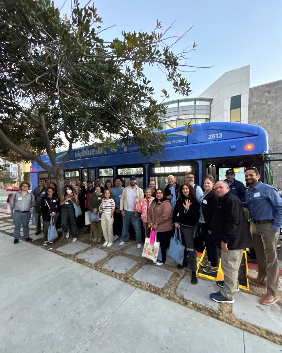 SMBigBlueBus's tweet photo. BIG thank you to all of the One SaMo People’s Academy participants who joined the @CityofSantaMonica Department of Transportation and Public Works for a special presentation and city tour on #bigbluebus! 

Participants got an inside look at the work our teams do every day to enhance services, safety, and mobility options for the Santa Monica community.🚍
   
Your curiosity and civic leadership help strengthen our community every day.💙

Have questions for DOT? Let us know in the comments below!