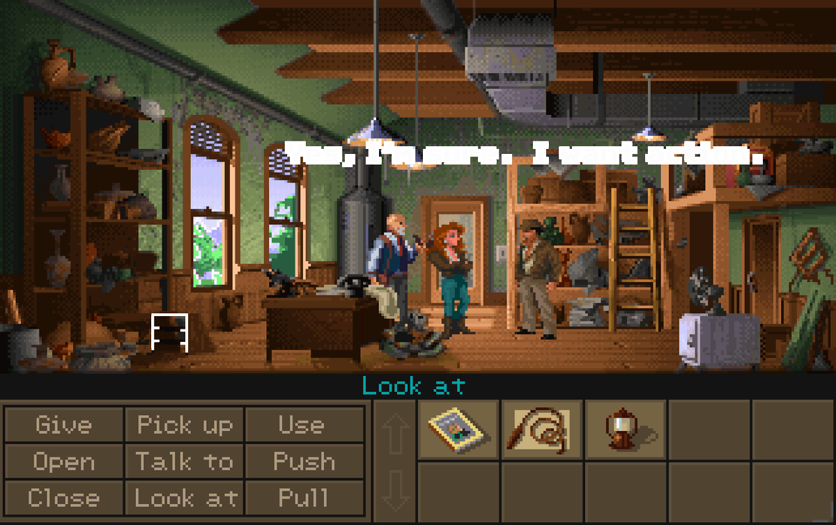 ThePrinceOfMar2's tweet photo. I was bored so I put Quartermain (my friends call of cthulhu character and star of my indie FPS game) into fate of atlantis. It's just pixel art I am not modding the game or anything :) #efpse #quartermain #indianajones #indianajonesandthefateofatlantis #fateofatlantis #pixelart https://t.co/kM0MNOiNQJ