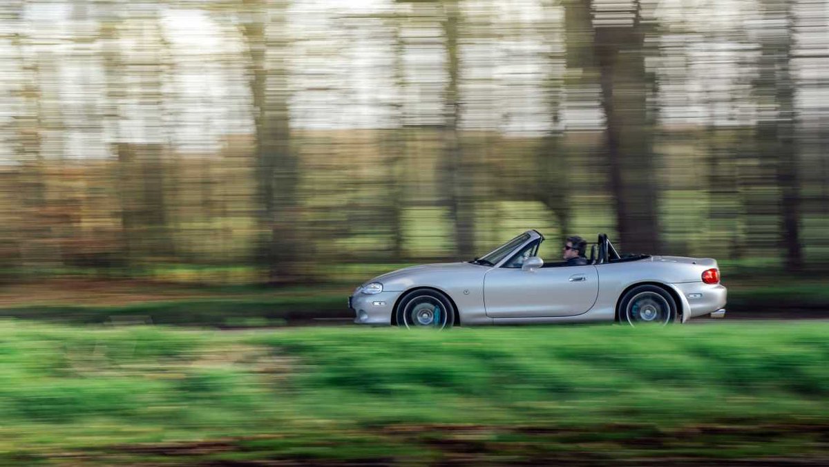 evomagazine's tweet photo. By putting a 340bhp Jaguar V6 in Mazda's MX-5 specialist Rocketeer has created one of 2026's unexpected driving hits. https://t.co/RiIoZmYDJW