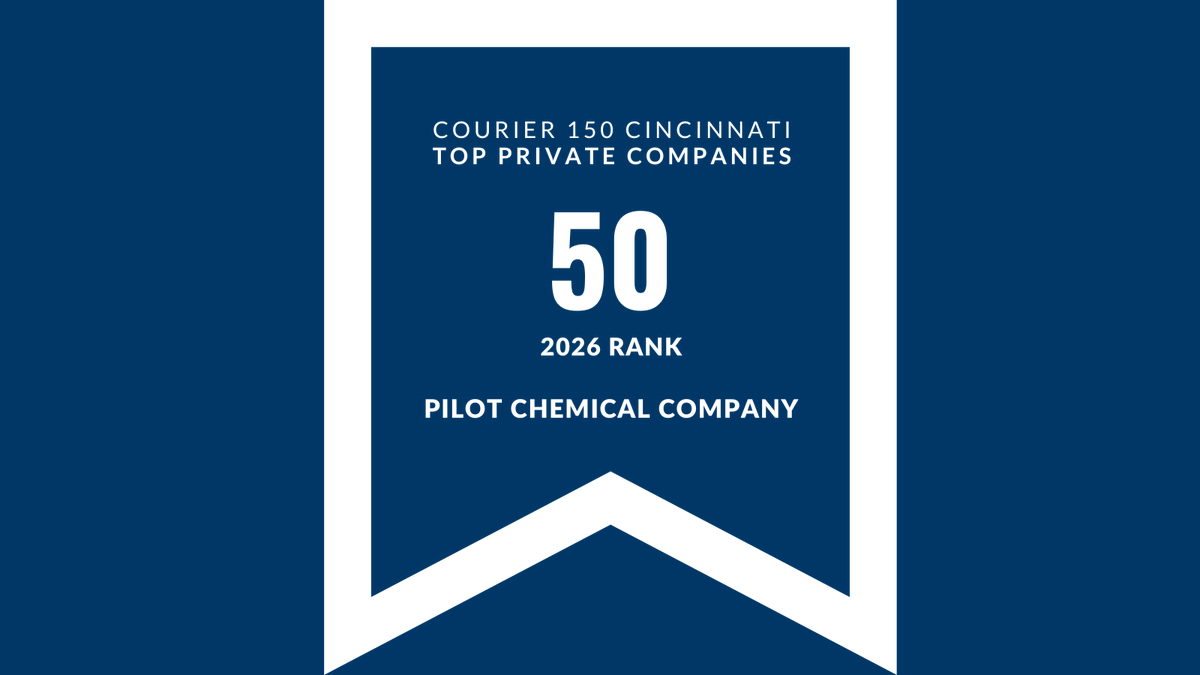 PilotChemical's tweet photo. The annual Courier 150 list is out, and Pilot Chemical Company is ranked No. 50. Congratulations to all who made the list of Cincinnati's Top Private Companies! https://t.co/SUcb8yncFp