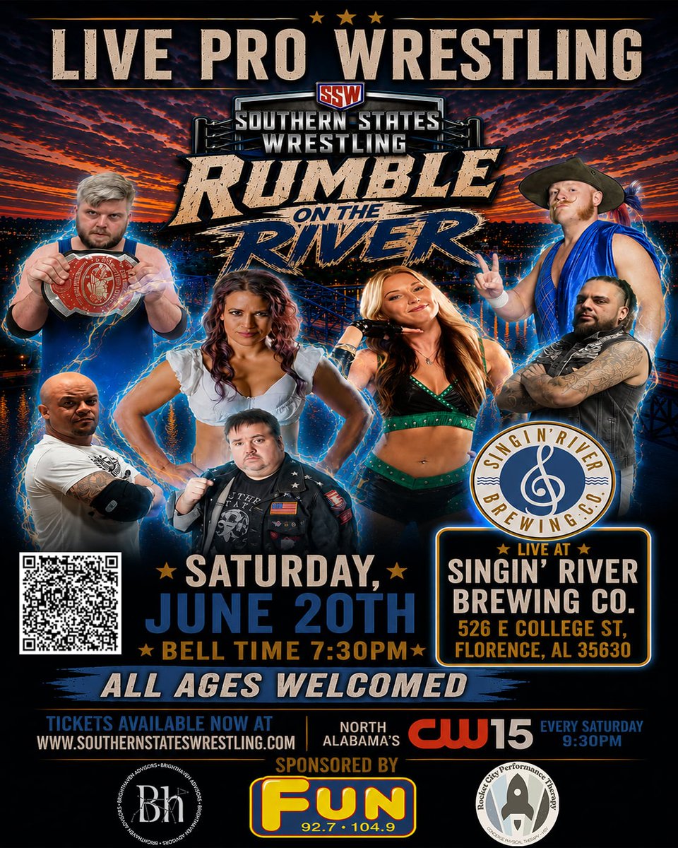 SSWWrestling1's tweet photo. Watch Southern States Wrestling Power Half Hour every Saturday night at 9:30pm on North Alabama's CW. Make plans now to join us for our first live events in Alabama. https://t.co/UmyzKoChUy