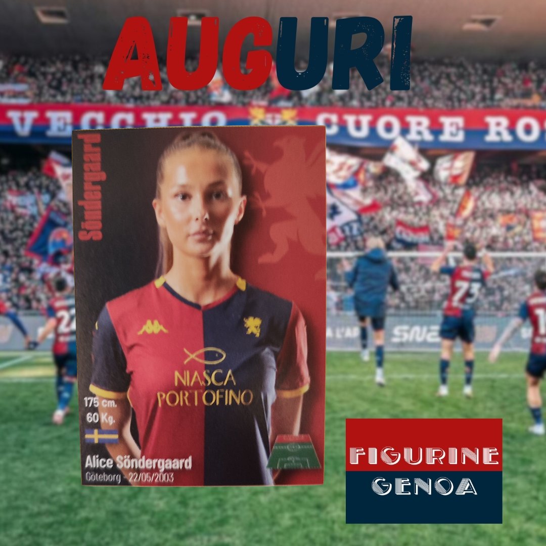 FigurineGenoa's tweet photo. Auguri ad Alice Söndergaard
#figurinegenoa #genoa #1893 #ilclubpiuanticoditalia  #genoacfc https://t.co/i4GU5UkBlY