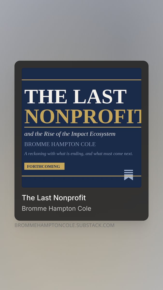 brommecole's tweet photo. "The Last Nonprofit"...my forthcoming book.

https://t.co/Q8nJWwW6mj https://t.co/J5MRF49wOh