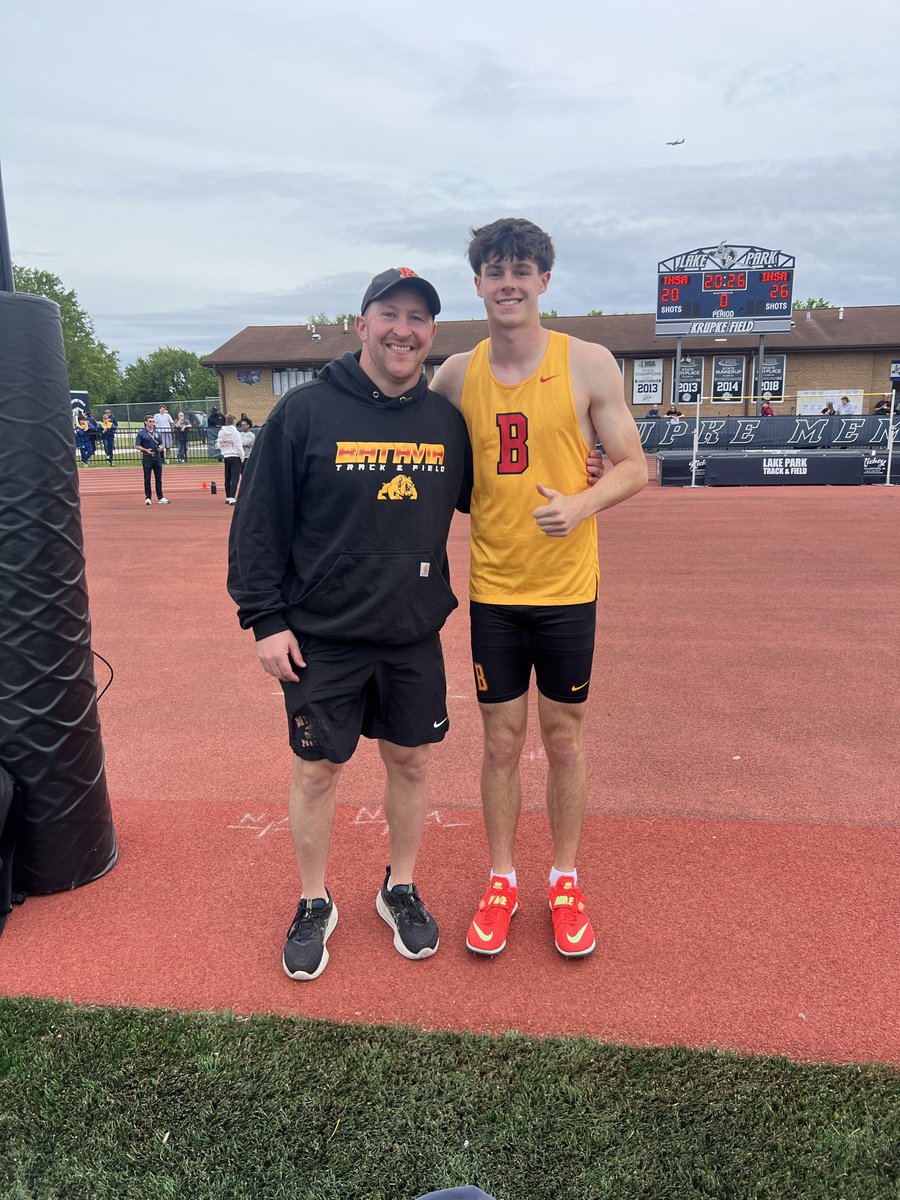 BataviaTrack's tweet photo. 🚨ANDREW CULOTTA QUALIFIES FOR STATE IN THE HIGH JUMP!!🚨 https://t.co/dckXEYE4OZ