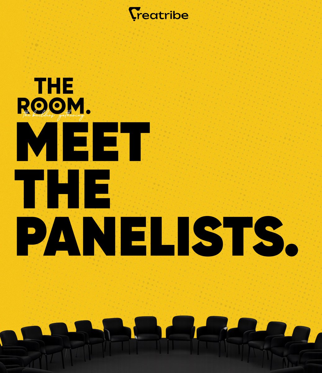 Wearecreatribe's tweet photo. The room is almost ready.  

Tomorrow, creators, founders, innovators, and builders gather for one intentional afternoon of honest conversations and meaningful connection.  

And now, meet the voices helping shape the room.  
Introducing our panelists for THE ROOM 🤝 https://t.co/eDabTDpMKh