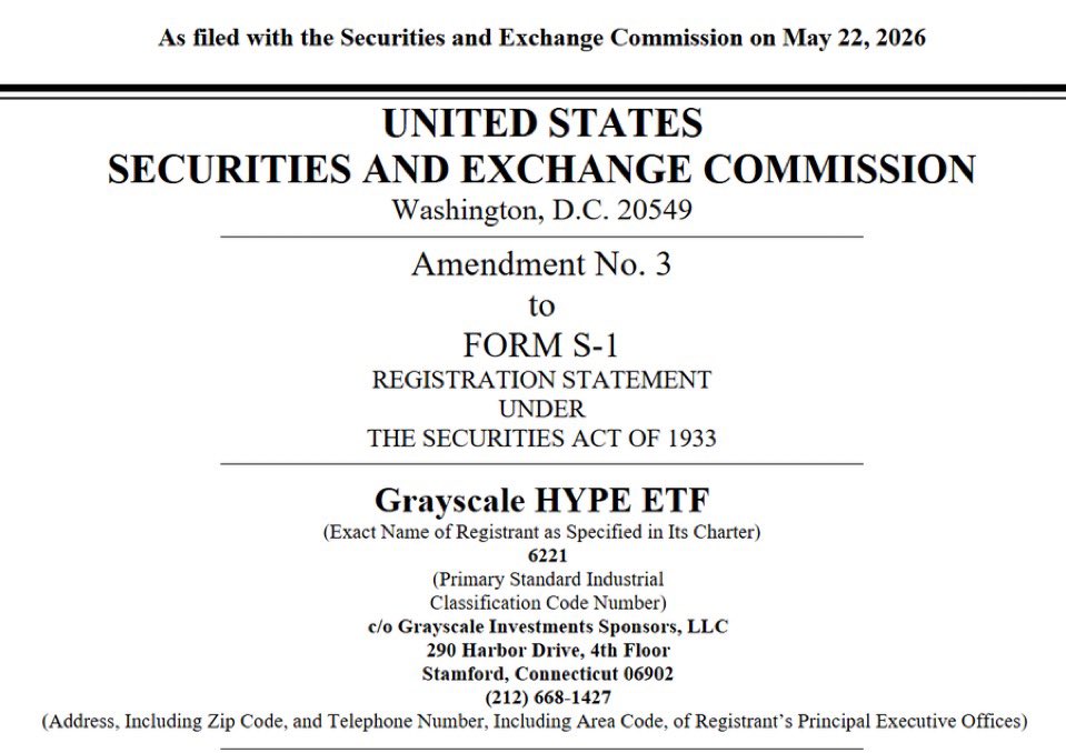 VikingoDigital_'s tweet photo. BREAKING: Grayscale has filed Amendment No. 3 for the Grayscale $HYPE ETF S-1.

@Grayscale officially named “Hyper Holdings Global” as the anchor investor for the ETF.

Things are moving fast around Hyperliquid.

the next $HYPE ETF is coming. https://t.co/ifTWWAibOY