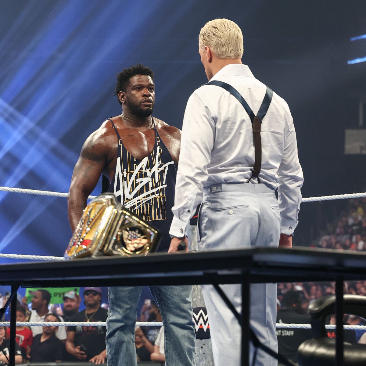 MyRhodeToGlory's tweet photo. But @TruePowerWithin reminded everybody backstage that this place does not stop moving just because two names are printed bigger on the poster. There is always somebody watching, climbing, and convinced your spot belongs to them.

That’s what makes this championship matter. https://t.co/L3YBEpaXv3