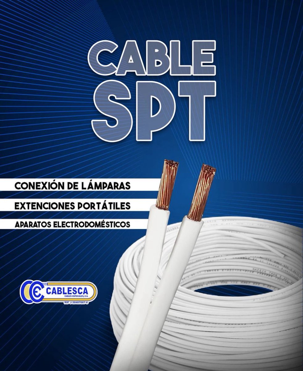 FAVENPA's tweet photo. Fundada en 1997, CABLES ESPECIALES, C.A., CABLESCA, fábrica en Cagua, cables automotrices, industriales, residenciales y de audio, 100% cobre y recubiertos con PVC. Cables de soldadura y cables flexibles tipo ST. Hecho por venezolanos que apuestan por una Venezuela productiva https://t.co/gNojR9iplo