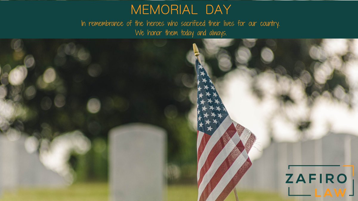 ZafiroLaw's tweet photo. In remembrance of the heroes who sacrificed their lives for our country. We honor them today and always. https://t.co/ogod8z79W7
