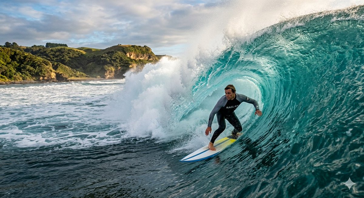 surfreportbr's tweet photo. Em Raglan, cada onda parece desenhada pela natureza. 🌊✨

Linhas perfeitas deslizando sem fim, vento offshore e aquela sensação única de estar conectado ao oceano em um dos point breaks mais icônicos do planeta. 

O paraíso existe… e ele quebra para a esquerda. 🤙

#Raglan #Surf #SurfLife #Wave #Ocean #PointBreak #Surfing #NewZealand #PerfectWave #Barrel #Aloha #SurfReport #LineUp #Nature #GoodVibes #WaveHunter #SurfCulture
