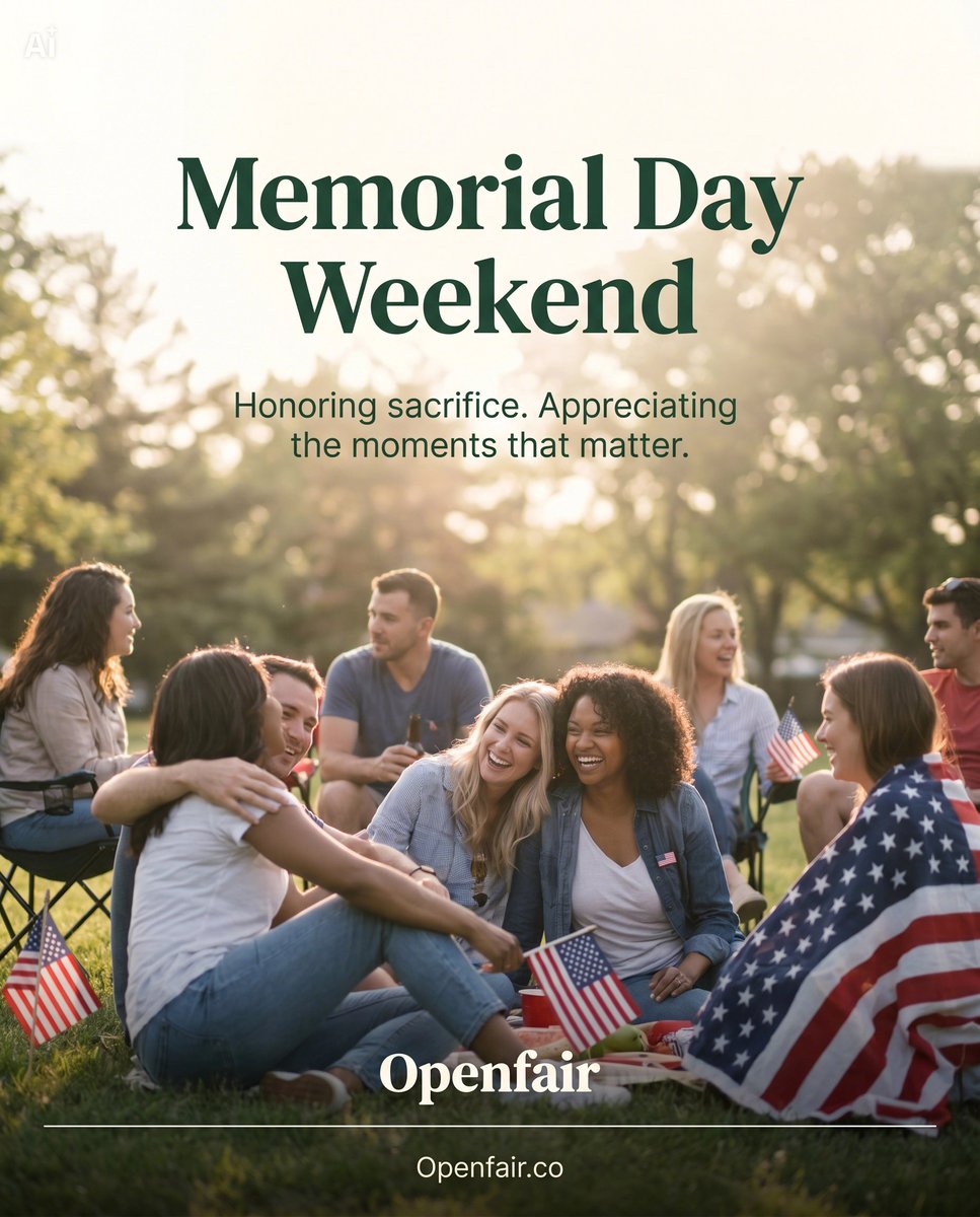 OpenfairCO's tweet photo. This Memorial Day weekend, we pause to remember and honor those who served and sacrificed. Wishing everyone a meaningful weekend filled with gratitude, reflection, and time with the people who matter most.

#Openfair #MemorialDay #MemorialDayWeekend #Gratitude #Leadership https://t.co/Nb3BUVSp2p