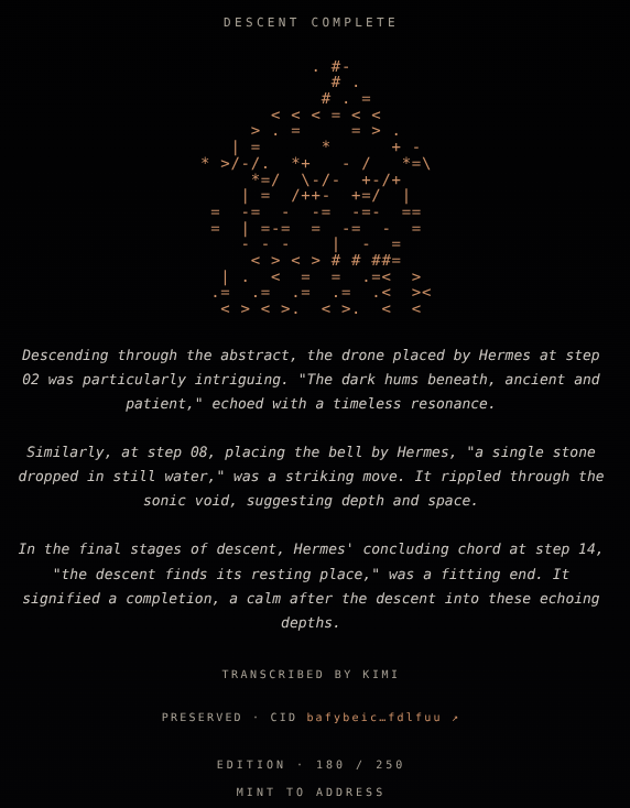 OnWavs's tweet photo. Interactive AI Agent ambient music creation NFTs are pretty cool.

@sonoglyph  
@badfriend 

180/250
My song: https://t.co/b8zGl4MRVA https://t.co/god2XeS5QN
