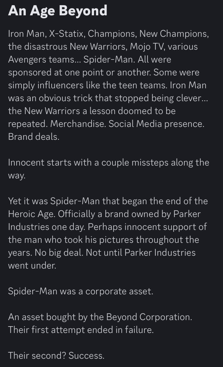 Ben Reilly the Cursed Chasm tweet media