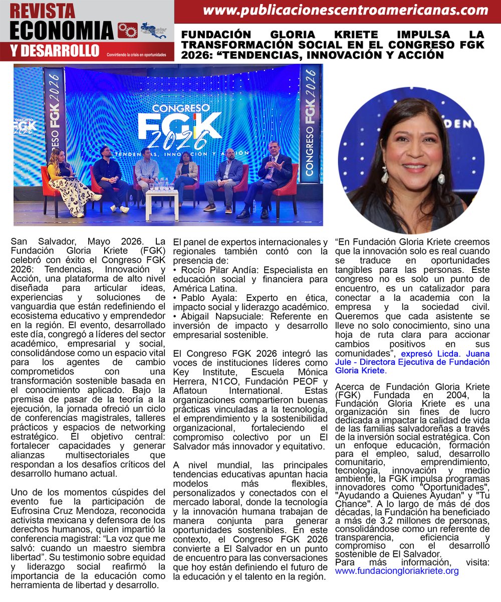 EconomiayDsllo's tweet photo. FUNDACIÓN GLORIA DE KRIETE... PENSANDO SIEMPRE EN LOS DEMÁS !!! @fgk_sv https://t.co/nkQl6bH40H