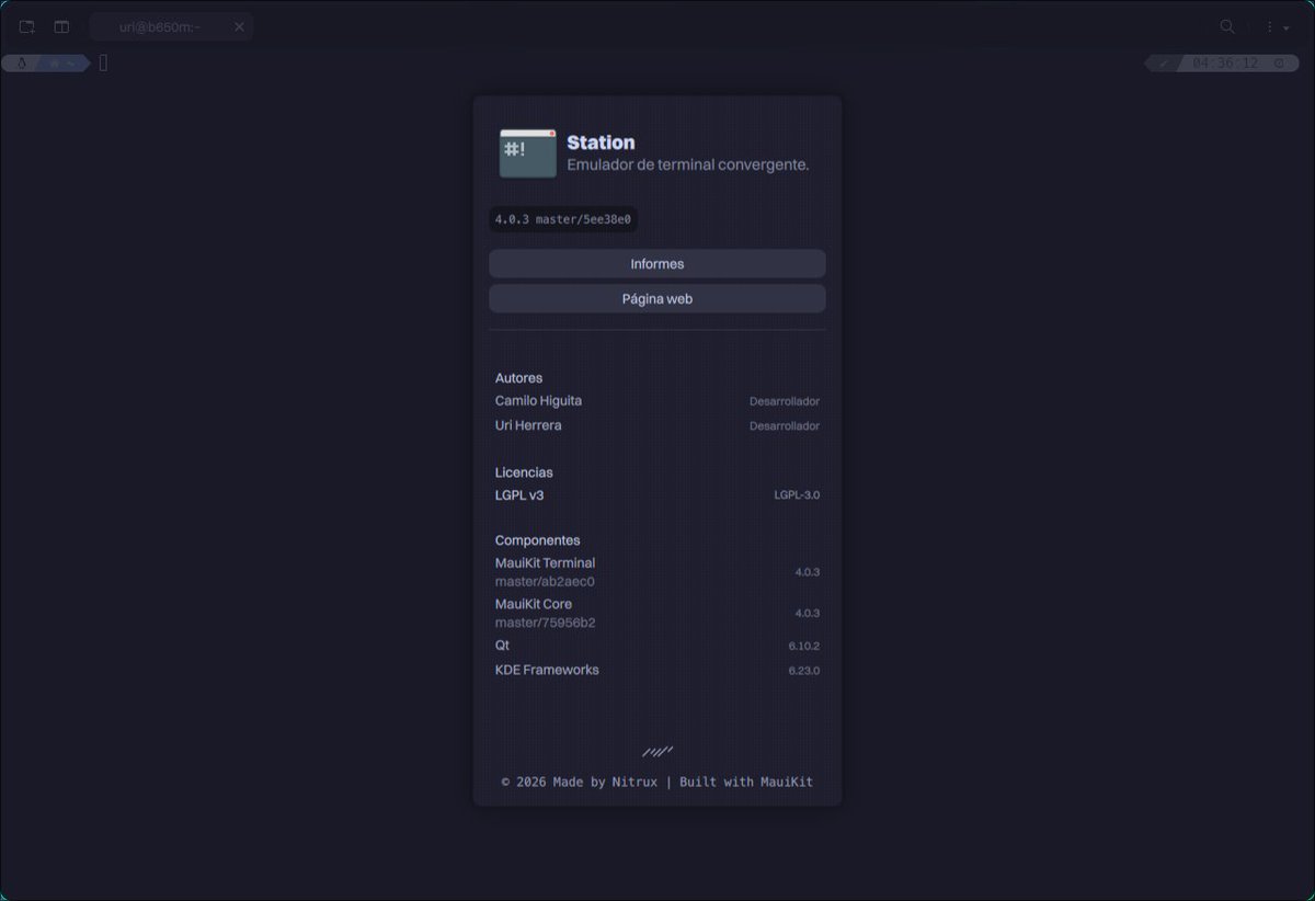 uri_herrera's tweet photo. I was checking out Kontainer (nice project, by the way) for a GUI for #Distrobox. I clicked on the About entry in the hamburger menu, and lol, I see #Nitrux is still setting trends in #KDE software, huh.

💪😎 https://t.co/7xciLRB8O5