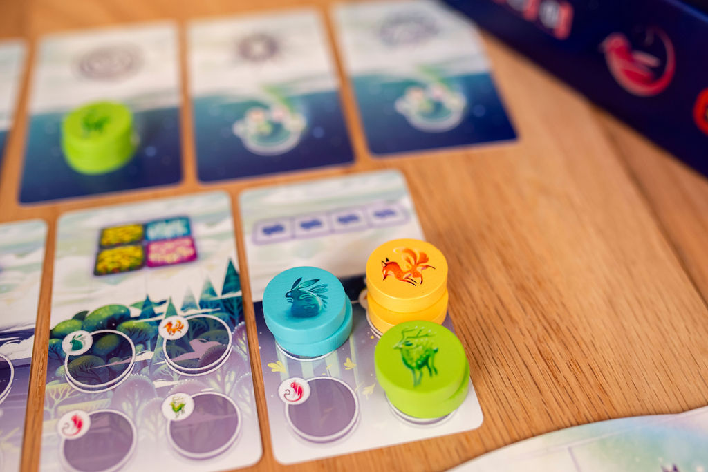 Pandasaurusgame's tweet photo. Tulikko is a tile-placement game at its core, but the game is actually a race! The first player to place all of their animal and river tokens wins. 🏁 https://t.co/KcsPkhFAGB
