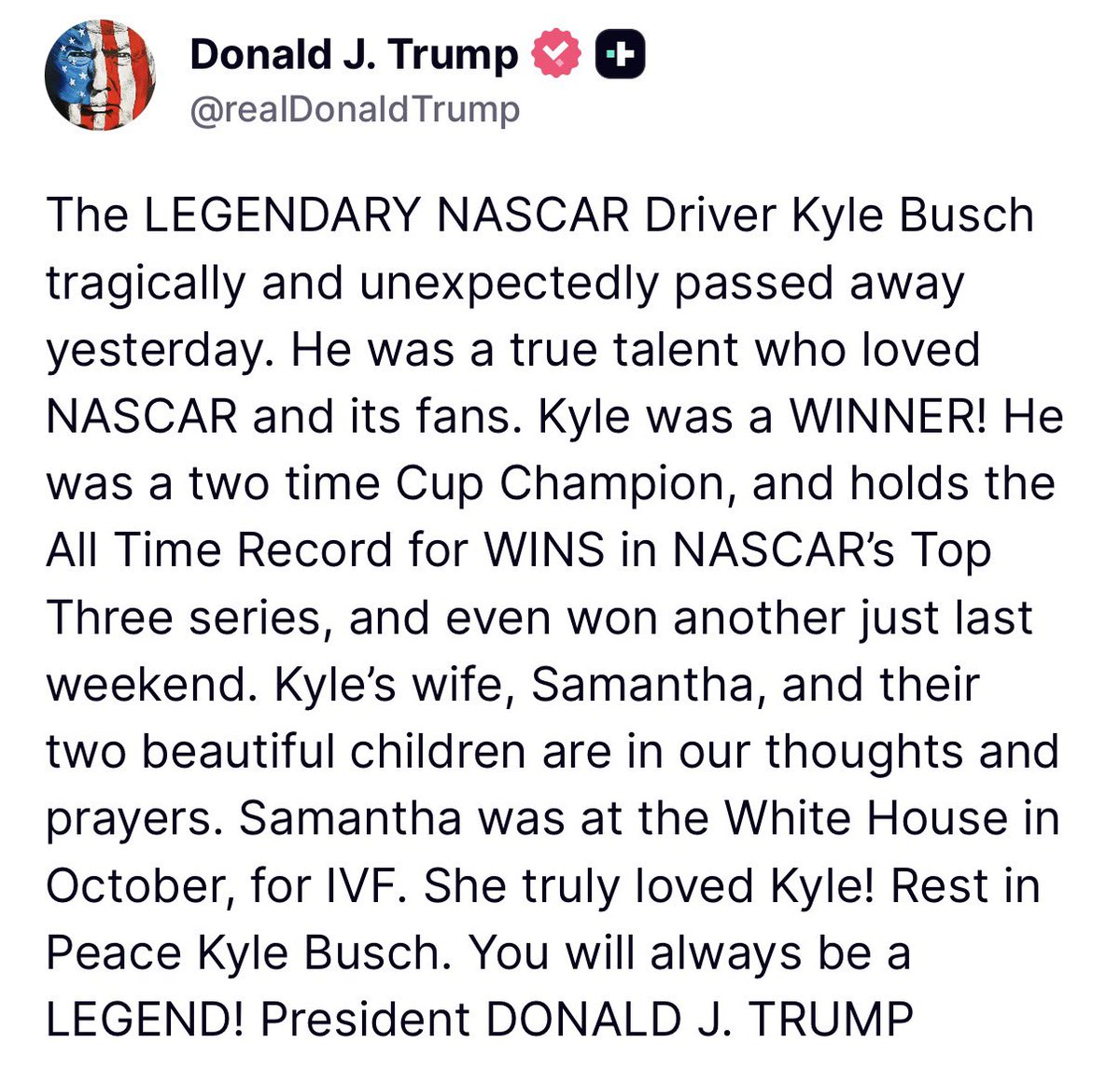 The White House tweet media