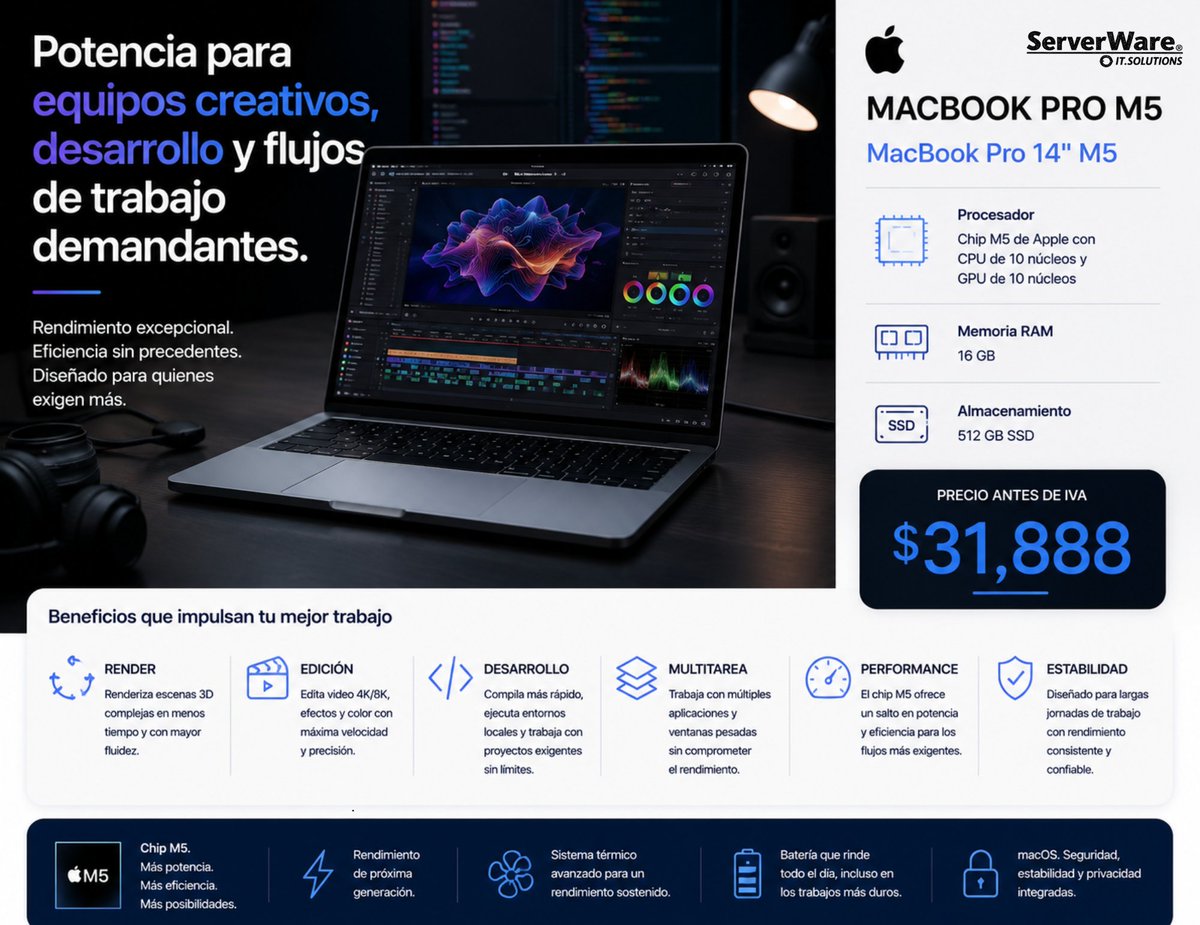 ServerWareMX's tweet photo. 🔐Más seguridad, menos problemas para TI

🛡️ Comprar Apple con ServerWare significa proteger la operación de tu empresa con tecnología diseñada para entornos modernos y respaldada por expertos en infraestructura y ciberseguridad

📲Habla con nuestros especialistas https://t.co/oo9RFXYGvL