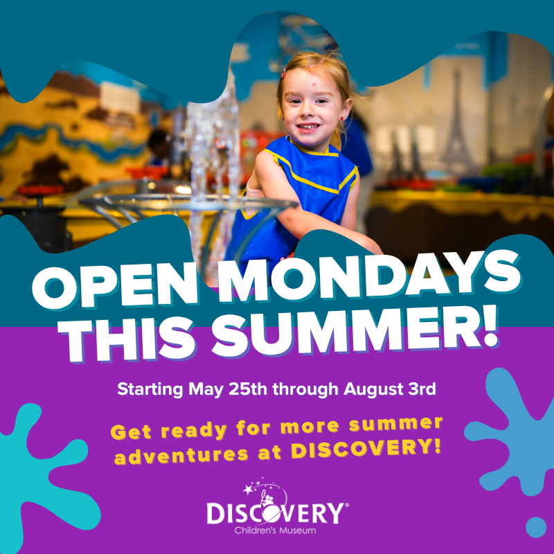 DiscoveryLV's tweet photo. Officially in our summer era!

Cheers to later bedtimes and no alarms! Don't forget, we're open EVERY MONDAY during the summer. https://t.co/EPBoK5ikbp