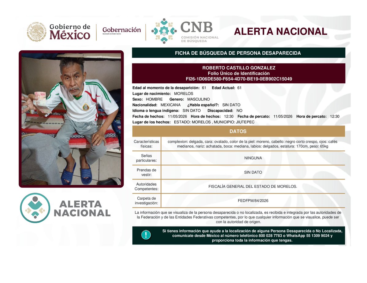 Comisión Nal. de Búsqueda Mx tweet media