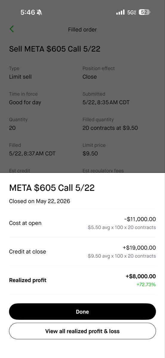 TSLA700C's tweet photo. One of my trade :: https://t.co/y7CjYKhSzg