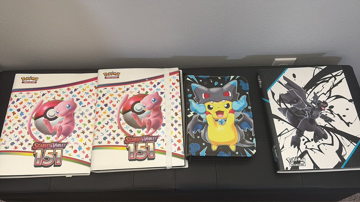 Pokemon Binders for sale open to offers 151 binder with minor damage $25 shipped BMWT 151 binder good condition $35 BMWT Black Bolt Binder $20 BMWT Pikachu 4 pocket pages binder taking Pokemon Binders for sale open to offers 151 binder with minor damage $25 shipped BMWT 151 binder good condition $35 BMWT Black Bolt Binder $20 BMWT Pikachu 4 pocket pages binder taking