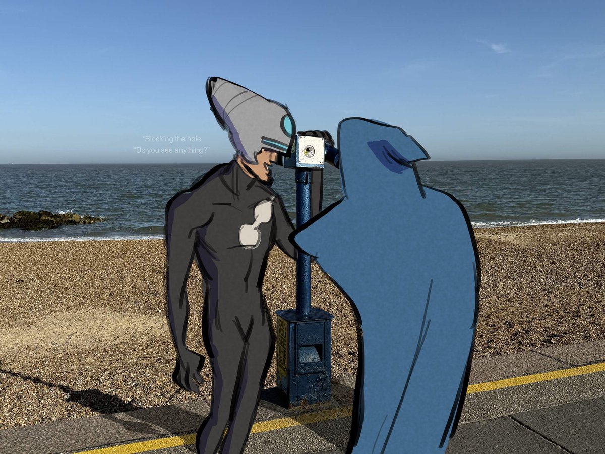 Korkusts's tweet photo. Went to the beach today, thought this would be a funny way to share the experience.
#Fantasticfour #themaker https://t.co/7BZIFY1UKA