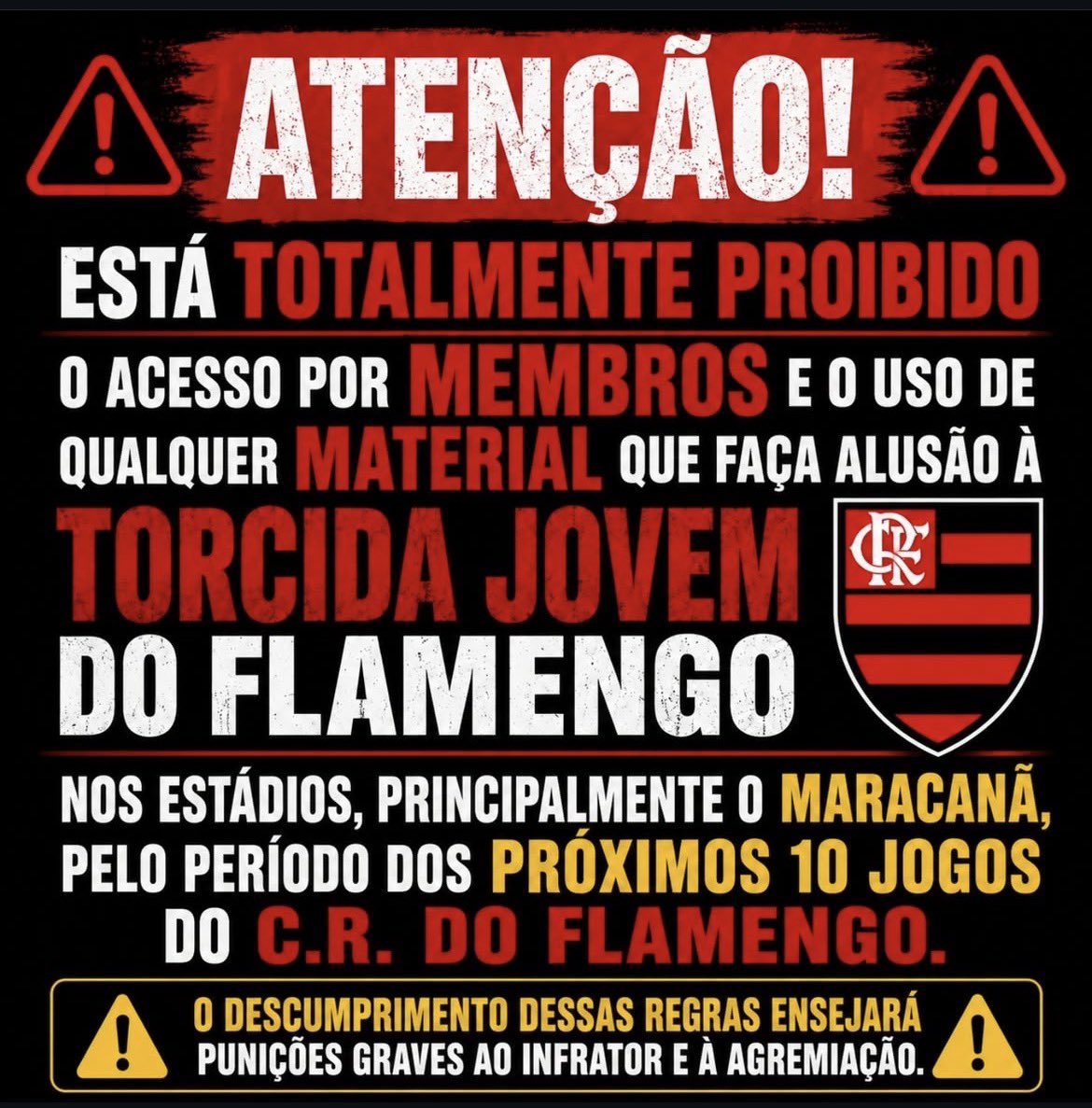 adm_orgcrf's tweet photo. RESPEITEM PARA COLABORAR COM A VOLTA DA INSTITUIÇÃO 🔴🌟⚫️⚠️⚠️ https://t.co/sb3zIH4vv5
