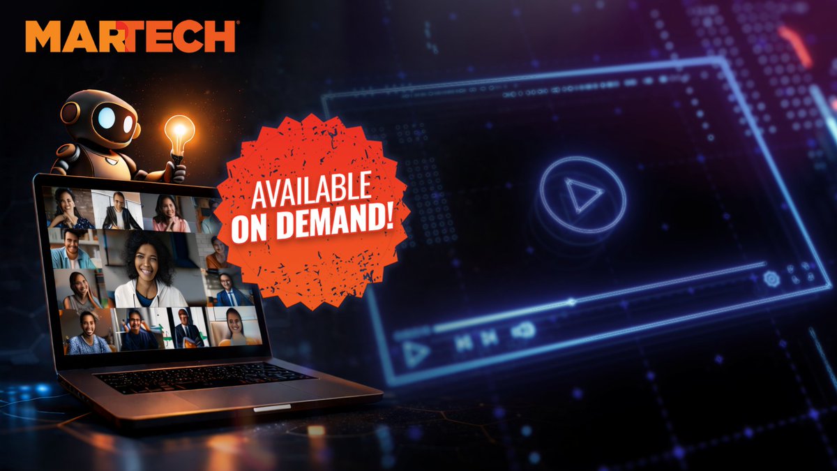 MarTechConf's tweet photo. The future of marketing is moving fast. Catch up on your schedule!

MarTech Conference is now available on demand, featuring real marketers sharing practical frameworks for AI, customer experience, analytics, and modern marketing ops. 

Watch free: https://t.co/b6HaAEd69C https://t.co/HxTv9QWiqj