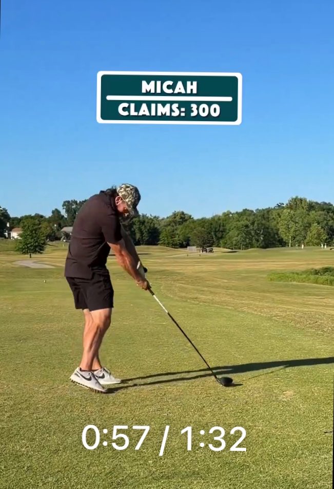 D1RTYY_D's tweet photo. @divotdudesgolf Over the top heel strikes do not go 300. He’s lucky if it went 250. https://t.co/xKDRqLFAJu