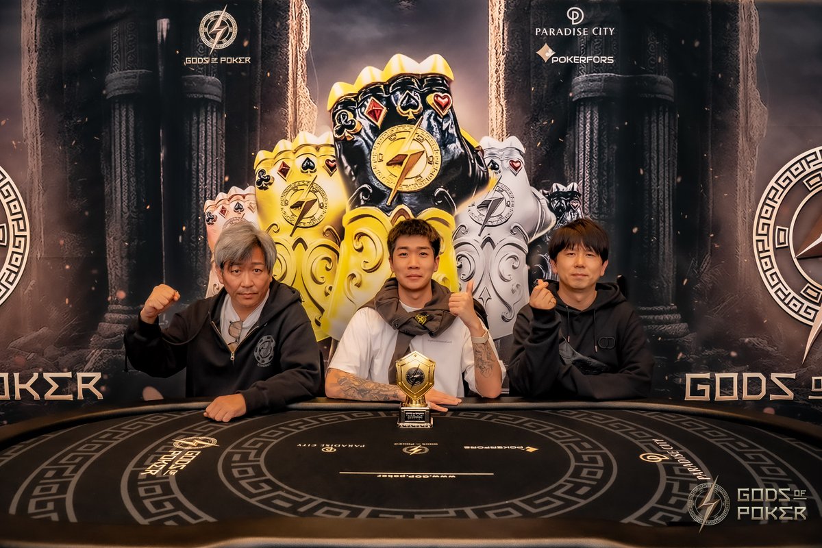 godsofpokerjp's tweet photo. Hyper Turbo - High Roller
2位　Yoichi Hayashi
3位　Takanari Uchida
（敬称略）

ITMリストはコチラ↓↓↓　
https://t.co/qFN1ZtygEl
#GodsOfPoker #GOPIncheon2026 https://t.co/2vPEVh16L9