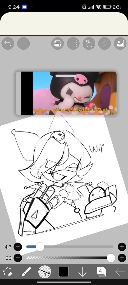 NUZISHIP's tweet photo. Well uhh this is going to take a while 
Uzi wearing as kuromi 
(And yes i love kuromi)
#murderdrones #murderdronesfanart
#uzimurderdrones
#uzidoorman
#uzidoormanmurderdrones https://t.co/99asw4egLn