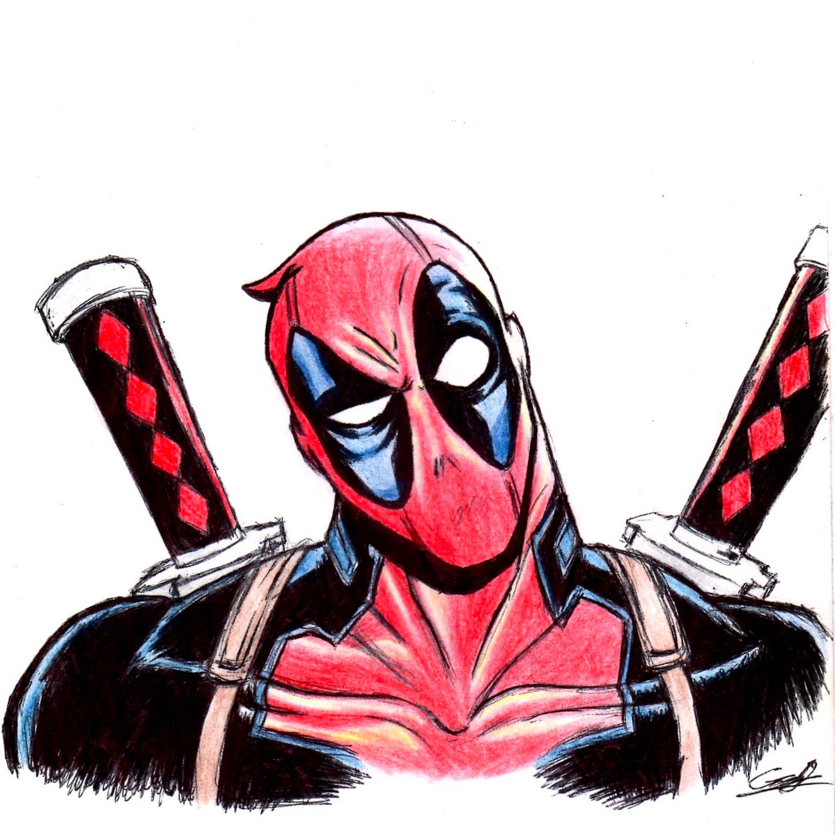 grace_quinzel's tweet photo. My boyfriend and a friend of mine have told me that I should post my old drawings cuz it doesn't matter that they are old since they still look pretty good , so I'll be posting some old drawings.
Hope you like it😊
#Marvel #Deadpool #BatmanVillains #HarleyQuinn #KillerCroc https://t.co/XNI1LTyvDA