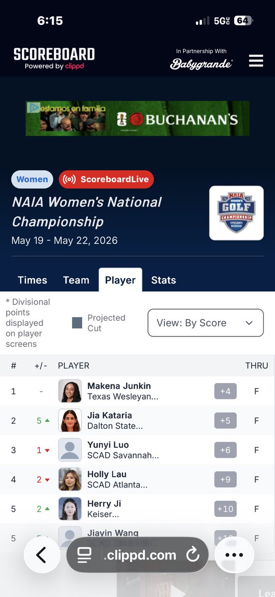 chsspartangolf's tweet photo. Former Lady Spartan Makena Junkin wins NAIA Nationals at Texas Wesleyan to cap off a great season.   Way to go Makena Spartan Proud !!!! https://t.co/PcmQrBfKmX