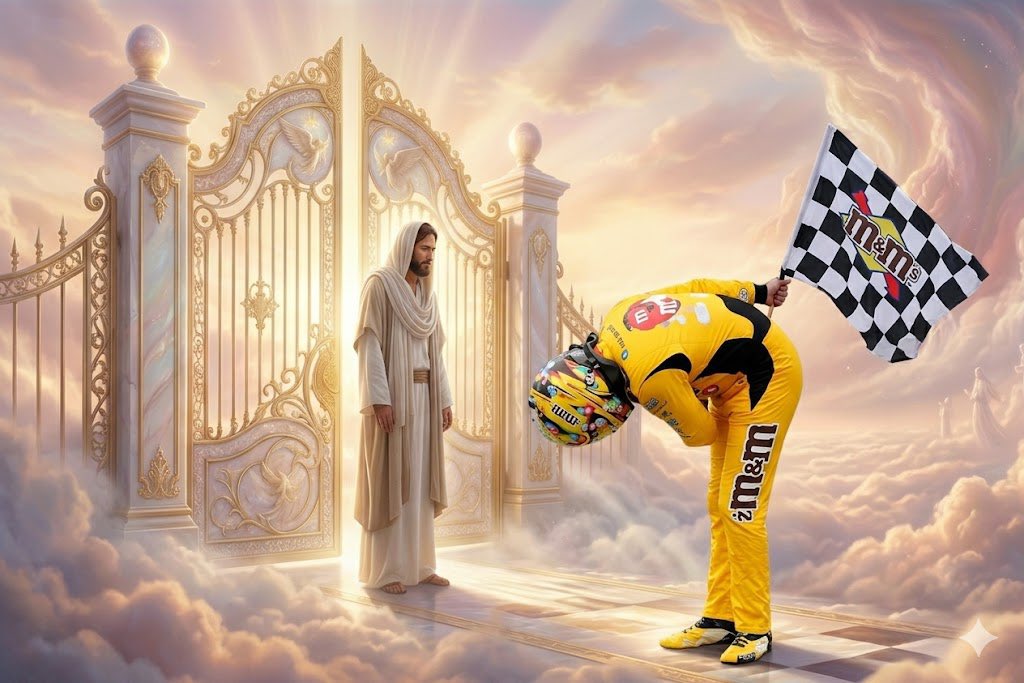 MericasMovement's tweet photo. @TonyStewart He’s bowing for Jesus now. We love you Kyle. #RowdyNation https://t.co/8EwTeh5STj