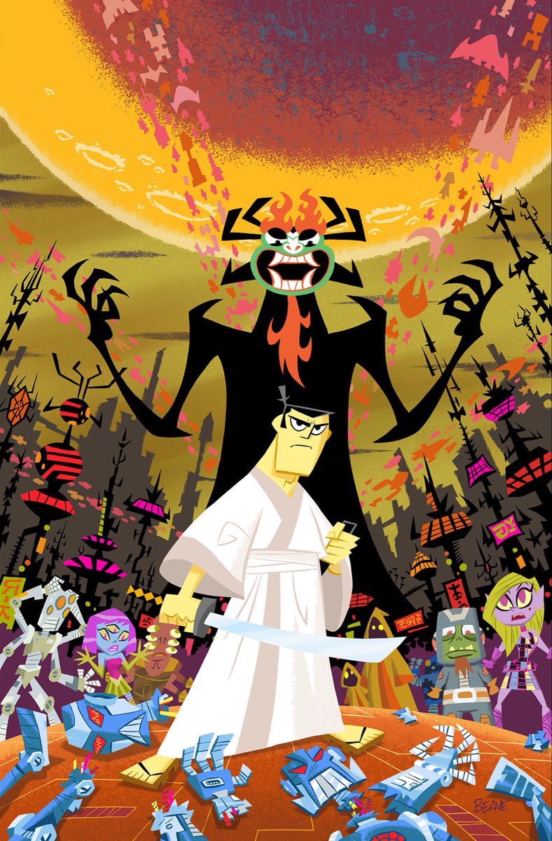 cretineb's tweet photo. Samurai Jack TPB cover process https://t.co/u1tduWSNAU
