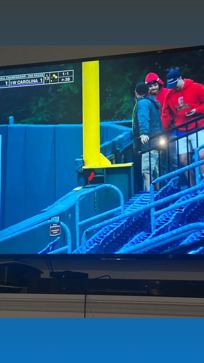 worthless_peon's tweet photo. It’s so painfully Western to lose on a HR that doesn’t hit the foul pole and was to the right of the painted line before the foul pole. 

Go Cats. https://t.co/S3Xs3M2jOE