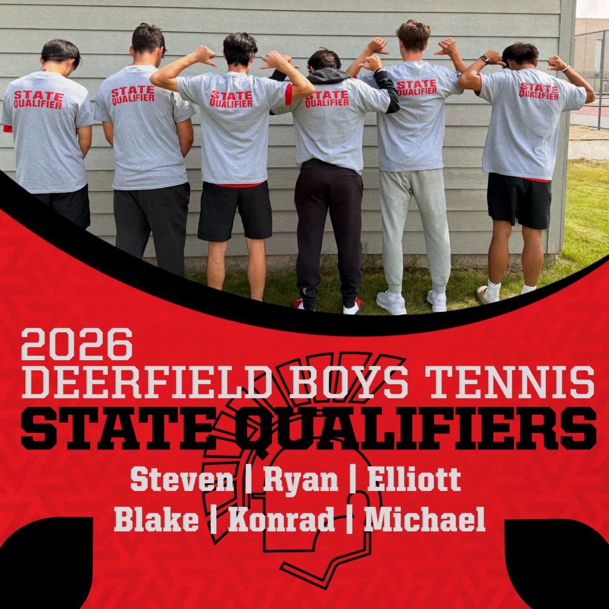 DWarriorTennis's tweet photo. 🚨SECTIONAL UPDATE🚨

Deerfield will be sending 2 singles players and 2 doubles teams to the state tournament next weekend!

Tomorrow the boys play for a team title and to boost their seeds at state

#DWarrior #newShirts #qualifier #team #shedPic #all4  @DHS__Athletics https://t.co/VSwqg9yrLE