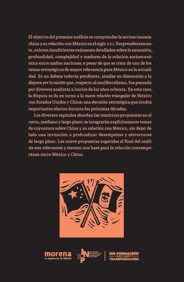 RevConciencias's tweet photo. ¡Ya disponible!

🇲🇽🇺🇸🇨🇳 El nuevo libro del Dr. Enrique Dussel Peters, editado por el @infpmorena, ya está disponible para su descarga gratuita.

En estos tiempos de grandes cambios y tensiones globales, es fundamental comprender el modelo chino de desarrollo y su papel frente al actual declive de la hegemonía estadunidense. Sólo ello nos permitirá dimensionar el papel de México en su relación triangular con estas grandes potencias, permitiéndos establecer una ruta de acción de cara a los retos que nos impone el presente.

📲 Descarga en: https://t.co/bVU0ktnd5z