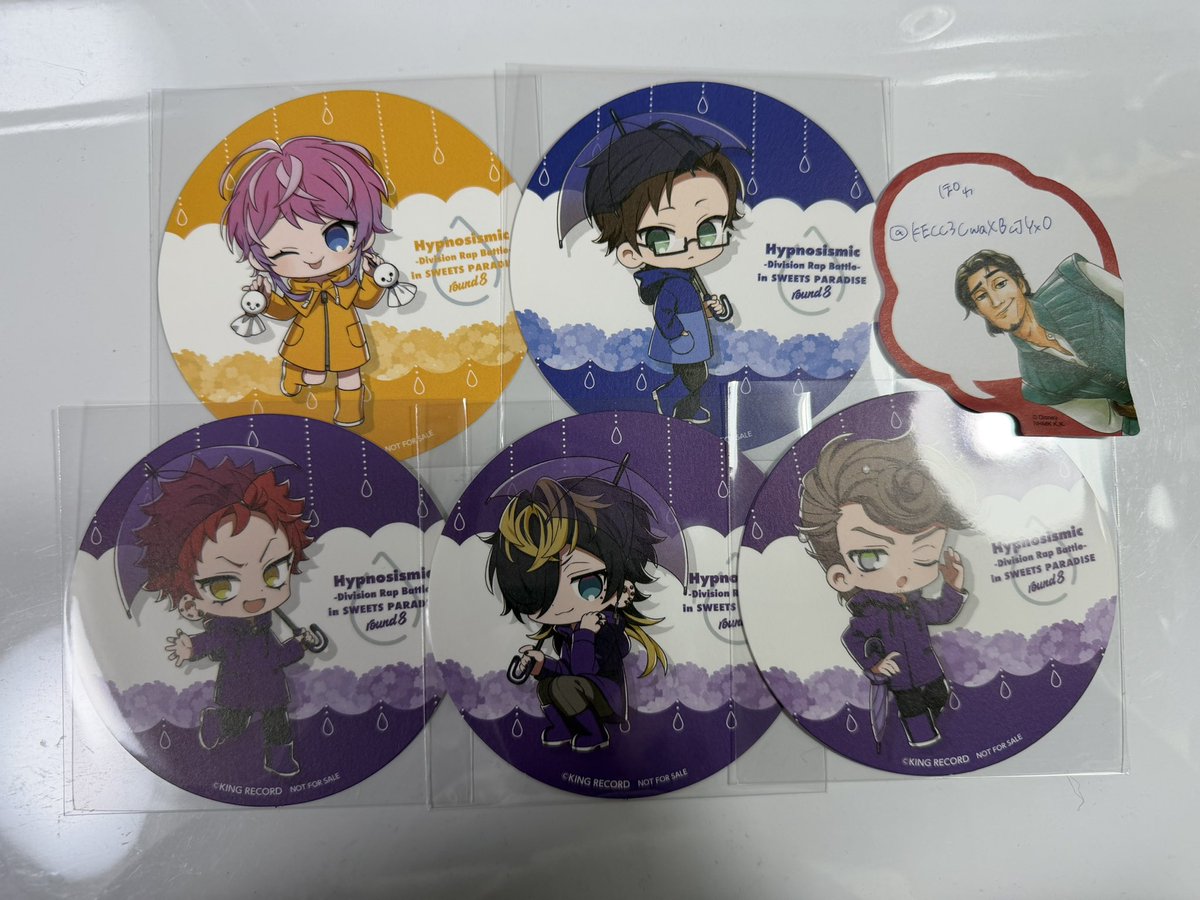 kECC3CwaXBcJYx0's tweet photo. 【交換】ヒプノシスマイク ヒプマイ スイパラ スイーツパラダイス コースター

譲/☆銃兎、乱数、空却、十四、獄

求/一二三1、独歩

✾☆は独歩との交換のみ
✾郵送or都内手渡し
✾25日サンリオコラボ池袋現地手渡し可能 https://t.co/jzcCUF9g6M