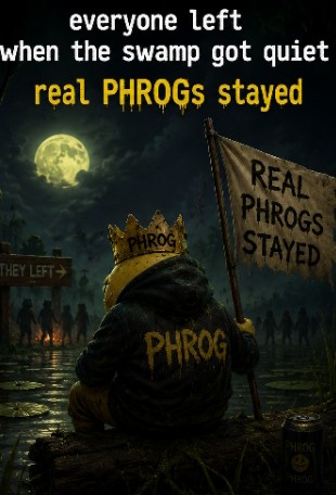 PhrogFun21's tweet photo. everyone left when the swamp got quiet

real PHROGs stayed
#memecoin #phrog #westand https://t.co/t2UjehCmGm