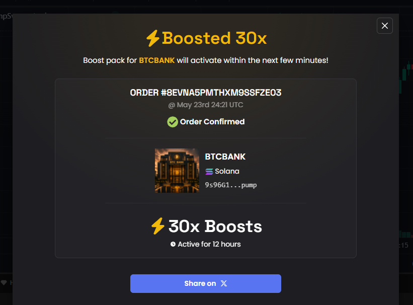 basicapesociety's tweet photo. solana:9s96G11xGsHczudfJqKQzQxzvubQgJXSySJ1wRgxpump 
Bitcoin Bank
https://t.co/pbacJXQdbA
NOW 100X BOOSTED ON THE WAY TO GOLDEN TICKER

https://t.co/en0vguwbEL

Every 3 minutes, AI claims creator rewards from https://t.co/hQcVF82kxa in Solana, routes the rewards into wrapped Bitcoin (wBTC), and distributes it evenly to holders with 500,000+ tokens.  If you qualify, you get your share automatically.  SOL rewards in.  wBTC out.   Another coin running similar tek called Bankcoin hit an ATH 1.8 million.  It is currently national BTC pizza day and this makes perfect sense to run EVEN HIGHER!  EVERYONE GETS THEIR SLICE OF BITCOIN TODAY!  https://t.co/9IMRLvUJBB