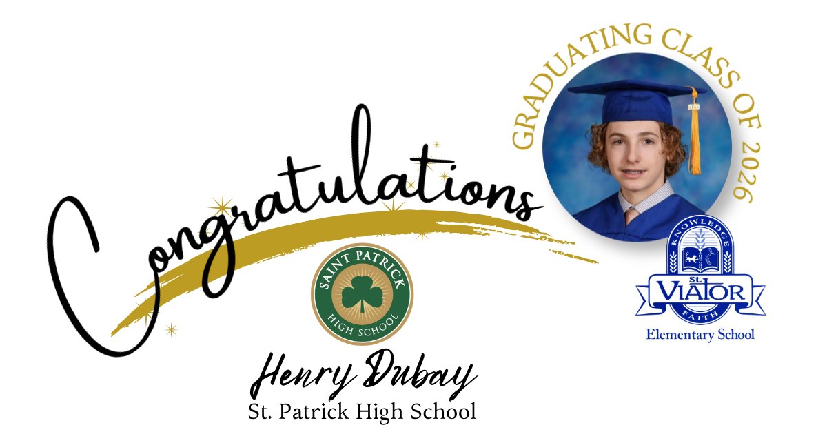 ChiViator's tweet photo. Congratulations Class of 2026!

#ssviatorwenceslaus #StViatorChicago #StPatrickHighSchool #ChicagoCatholicSchools #faithtosuceed https://t.co/2HySgtAht4