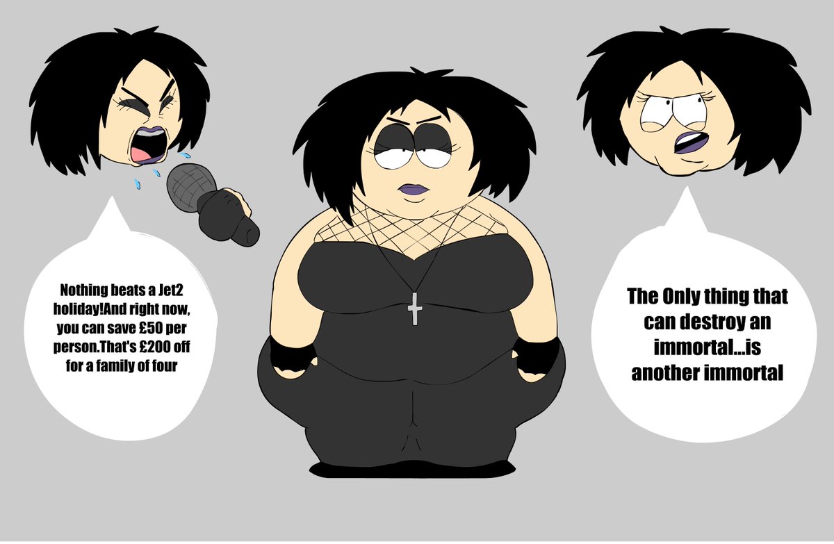 Sadrock316's tweet photo. Henriette Biggle
#southparkfanart #gothday https://t.co/z1AhgrPikq