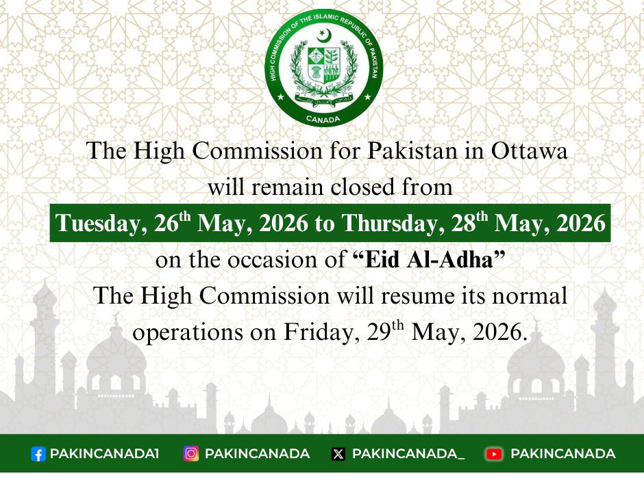 Pakistan High Commission Canada tweet media