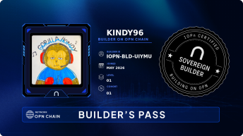 YbKindy's tweet photo. I'm a certified sovereign builder on OPN Chain.
Builder's Pass claimed on @IOPn_io. 🛠️
Accelerate ⋂ https://t.co/NlHLfLR6JY