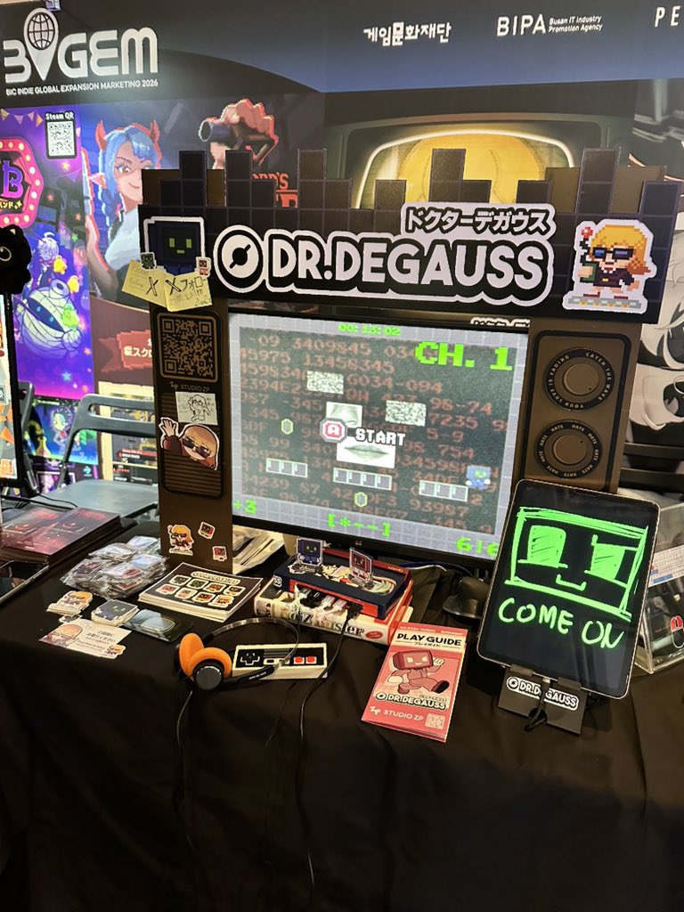 studiozp_x's tweet photo. ドクターデガウス, 今日もBitSummitに登場! ぜひお越しいただき、楽しんでください。
#bitsummit #BIGEM #DrDegauss #닥터디가우스 https://t.co/KWSEHptBBQ